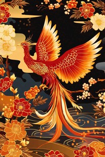 凤凰包装插画