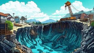 溪洛渡电站插画