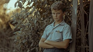 青春期前的男孩