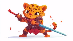 原创卡通小猎豹