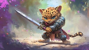 原创卡通小猎豹