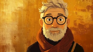 帅气的卡通大叔