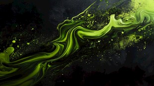 绿色流动的色彩