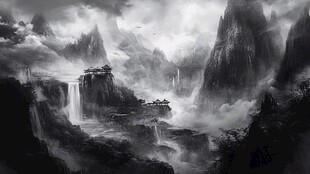 古风山水场景