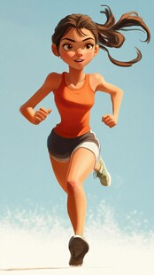 个人原创插画运动员