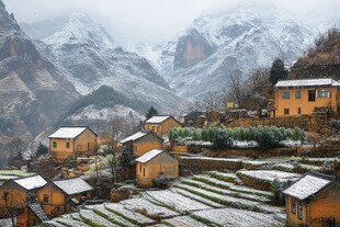 山村初雪