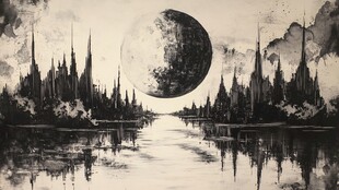 星月河幻想插画
