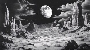 外星球幻想场景插画