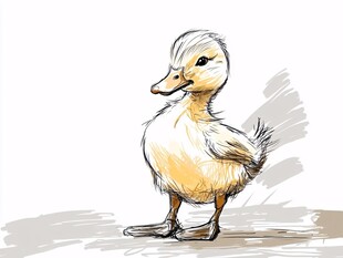 小鸭手绘