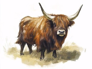 野牦牛插画