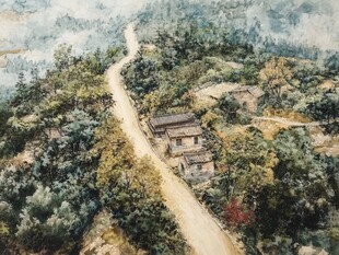 山村油画