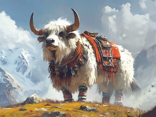 阿尔巴斯羊插画