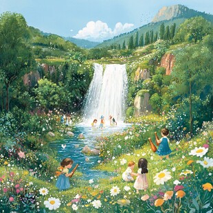 梦幻儿童插画超治愈