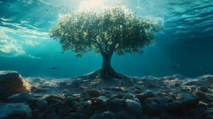 水下的树木