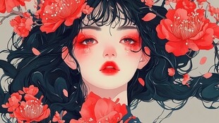 花季少女插画