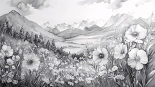 雪莲包装插画