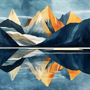 山脉意境创意装饰画