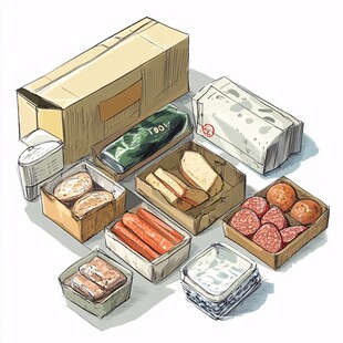 手绘食品包装插画