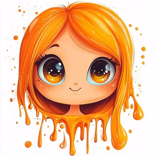 水滴女孩卡通形象