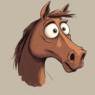 卡通马头像