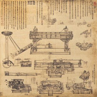 缂丝浑仪博古图