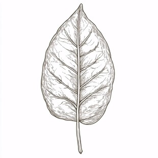 手绘叶脉