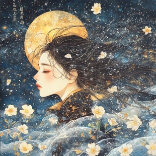 仙气女孩插画