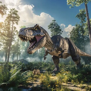 原始森林中的霸王龙