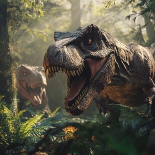 原始森林中的霸王龙