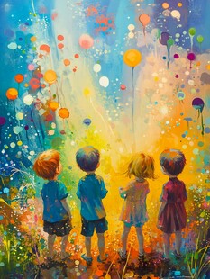 梦幻儿童插画超治愈