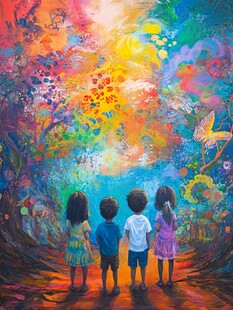 梦幻儿童插画超治愈