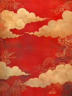 红色云纹