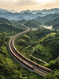 铁路沿线旅途风景