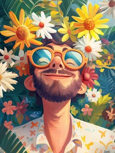 夸张风人物插画