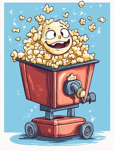 爆米花插画