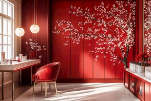 梅花轻奢背景墙