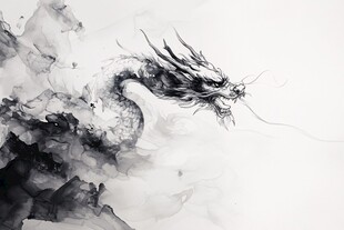 水墨龙背景
