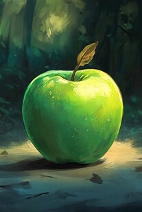 艺术化青苹果