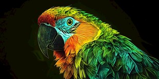 立体画金刚鹦鹉