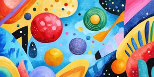 创意彩色缤纷宇宙插画