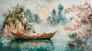 新中式禅意山水船