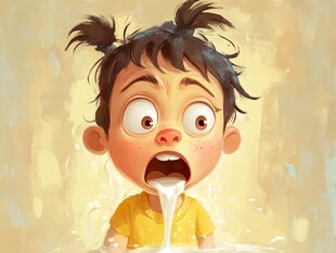 调皮男孩插画