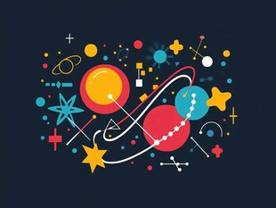 创意彩色缤纷宇宙插画