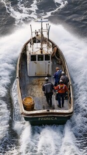 渔民渔船渔家轮船