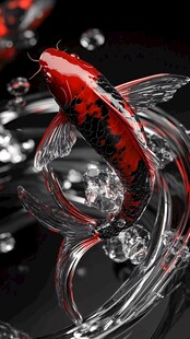 中式风格红鲤鱼