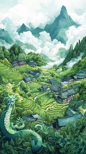 黔东南地产广告插画