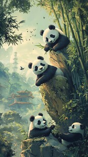 熊猫包装插画