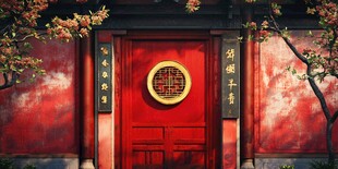 中式门场景