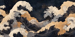 浮世绘海浪