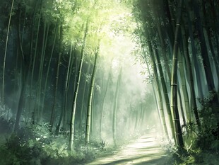竹林意境图